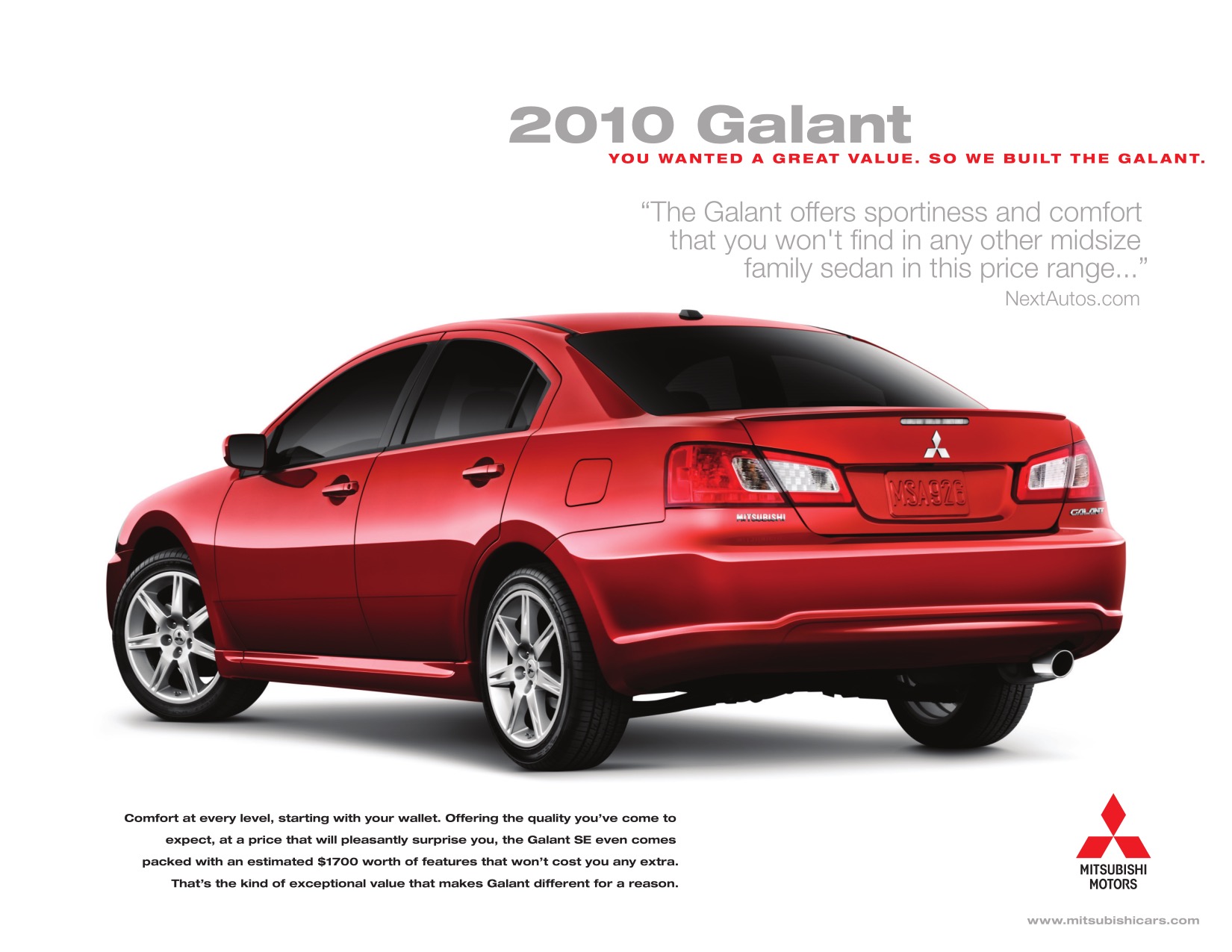 2010 Mitsubishi Galant Brochure Page 4